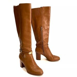 Michael Kors 8 Arley Tall Tan Leather Riding Boots Sz 8 Excellent Condition!
